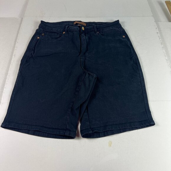 Judy Blue Jean Shorts Womens Plus 34* High Rise Bermuda Blue Denim Jorts Tag 1XL - Picture 1 of 16